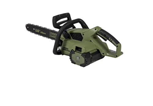 Green Machine 62V Brushless 16 in. Cordless Battery Chainsaw Auto-tensioning system, easy trigger start with 4 Ah Battery and Charger